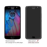 DrPhone Moto G5s Glas 4D Volledige Glazen Dekking Full coverage Curved Edge Frame Tempered glass Zwa