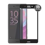 DrPhone Sony X Glas 4D Volledige Glazen Dekking Full coverage Curved Edge Frame Tempered glass Zwart