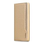 iPhone 7 X-Level Wallet Serie 2 Carbon Style Portemonnee Case - Goud