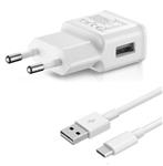 OLESIT 2A 10W. 1 poort USB Oplader UNS-1538 Adapter + 1.5 Meter TYPE C Kabel Wit voor Xperia Modelle