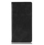 DrPhone PU Lederen Book Case voor Oneplus 7 Magnetische Flip Cover – Zwart