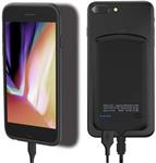 DrPhone iPhone Lightning Smart Power Bank - Batterijhouder 4000 mAh met Nano adsorptie Gel Pad - Zwa