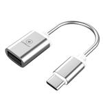LUXWALLET - C5 - USB naar TYPE C - USB-C Kabel Adapter - Converter - Zilver