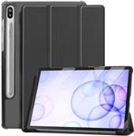 DrPhone Tri-Fold - Opvouwbare Cover - PU Lederen Case - Voorkant + Achterkant - Samsung Galaxy Tab S