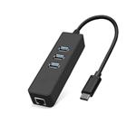 DrPhone GT1 - USB-C Gigabit Ethernet (1000MBPS) Adapter + 3X USB 3.0 Poorten - RJ45 Netwerk Adapter 