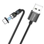 DrPhone LINI Series - Micro USB Magnetische kabel – 2.4A - Nylon Gevlochten 540° Graden L-Vorm & Rec