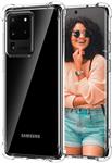 DrPhone Samsung S20 ULTRA TPU Hoesje - Siliconen Bumper Case met Verstevigde randen – Vier Hoeken  -