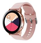 DrPhone Samsung Galaxy S3 / Watch 46mm Horlogeband – Siliconen band – Metalen gesp – 22mm - Roze