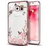 Flower Bloemen Case Diamant Crystal TPU Hoesje A5 2017 - Rose Goud