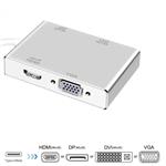 DrPhone DDH1 - Hub 4 In 1 USB-C Naar HDMI/VGA/DVI/DP - Type-C HD Converter Adapter Voor Macbook / Wi
