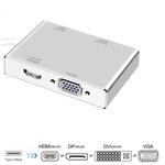 DrPhone DDH1 - Hub 4 In 1 USB-C Naar HDMI/VGA/DVI/DP - Type-C HD Converter Adapter Voor Macbook / Wi