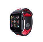 DrPhone GTE2 Smart - Smartwatch Tracker - IP68 Waterdicht - Horloge Mannen & Vrouwen - Zwart Rood