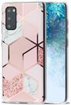 DrPhone SCR1 - Samsung Galaxy Hoesje - S20 - Roze - Marmer Patroon - Case