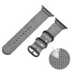 DrPhone SWB1 - Smart Watch Bandje - Roestvrij Staal Gesp - Nylon -  Apple watch - 38mm - 40mm - Grij