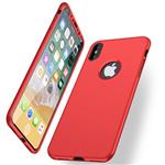 iPhone X Soft Gel Ultradunne schokbestendige Hybrid 360 TPU Case - Rood