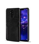 DrPhone Huawei Mate 20 Lite Luxe Kaarthouder Case - Premium PU lederen Backcover - Zwart