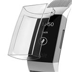 DrPhone Fitbit Charge 3/SE TPU Full-around Scherm Beschermer - Ultradunne Shell Bumper Case - Transp