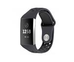 DrPhone Fitbit Charge 3 / Charge 3 SE TPU Sport Armband - Dubbele kleuren TPE Armband - Siliconen Po