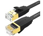DrPhone Ethernetkabel CAT6 Platte RJ45 Lan Netwerk Kabel - 1Gbps (1000 Mbps) - 2 Meter - Zwart