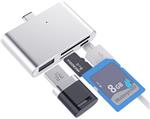 4 in 1 - DrPhone - Type C USB OTG Micro SD kaartlezer Adapter Converter - USB C Hub - (1x Micro USB,