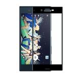 DrPhone Sony XZ Glas 4D Volledige Glazen Dekking Full coverage Curved Edge Frame Tempered glass Zwar