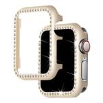 DrPhone Apple Watch 1/2/3 42mm TPU Bling Case met Kristal Diamanten Look - Beschermend frame – Goud