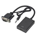 DrPhone VHA VGA Male naar HDMI Female Converter Adapter - 1080P - Audio Video Kabel Converter – Zwar