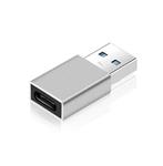 DrPhone C4 Mini USB 3.0 Male naar USB C Female Adapter - OTG – Tot 5 Gbit/s – Zilver