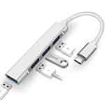DrPhone ONVIA - USB-C - 4 Poort USB 3.0 / 2.0 Dock - Type-C Aluminium Case - Docking - Extra USB Poo