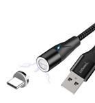 DrPhone SC3 Magnetische 360 Type-C 5A USB-C kabel - Snel opladen + Dataoverdracht met LED - 1M HUAWE