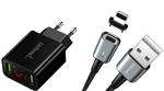 DrPhone iCON - Magnetische Lightning Oplaadkabel 3A + Thuislader 2 poorten USB Oplader 2.2A met LED 