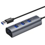 DrPhone DM CH9 Metalen Aluminium 4 poorten USB3.0 Hub - 5Gbps - 300 MB/s / Splitter / Verdeler – Zwa