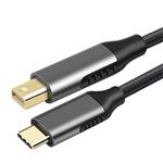 DrPhone DNC2 USB C/Type C naar Mini DisplayPort gevlochten kabel 4K@60Hz - Converter – Adapter -1.8M