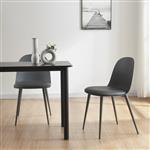 [en.casa] Eetkamerstoel set van 2 Kangasala 81x45x52 cm donkergrijs