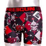 Freegun Polyester Boxershorts Underwear Skull Black Red