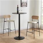 [en.casa] Barkruk set van 2 Jyväskylä 89x40x45 cm beige en zwart