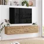 [en.casa] Tv-meubel Lapinlahti 140x31,5x29,5cm houtkleurig