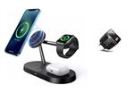 DrPhone Legend8 – 5 In 1 – 15W Draadloze Oplaadstation - Geschikt voor Magsafe - Apple iPhone 12 - A