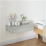 [en.casa] Wandplank Kärsämäki met lade 60x35x12 cm betonkleurig