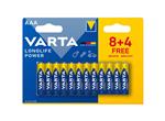 12 Varta batterij Longlife Power AAA