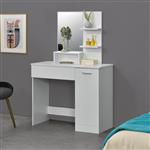 Kaptafel Krugersdorp met spiegel 137,5x90x38 cm wit