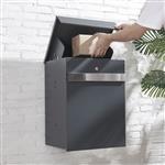 [en.casa] Brievenbus Sønderborg 58x44x35 cm antraciet