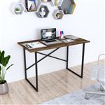 [en.casa] Bureau Tjeldsund 120x60x75 cm eiken antiek en zwart
