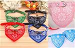 Hond honden en kat katten halsband bandana leer S/M/L/XL *4 kleuren*