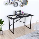 [en.casa] Bureau Tjeldsund 120x60x75 cm marmer zwart en zwart