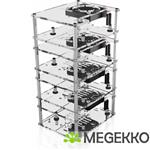 ICY BOX-RP406 4bay stackable clusterbehuizing voor Raspberry Pi 2/3/4