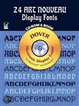 24 Art Nouveau Display Fonts - CD-Rom and Book
