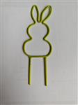 Metalen frame Haas haasje staand oor op steker 10 cm Lime green Limegroen OP=OP Steker Metal Rabbit 