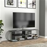 [en.casa] TV meubel Robertsfors 160x31x42 cm antraciet en zwart