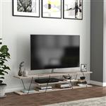 [en.casa] TV meubel Säffle 160x33x30 cm eiken en zwart
